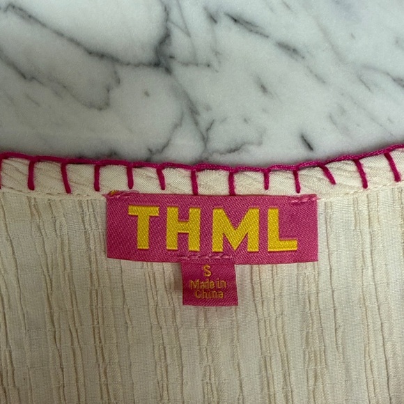 THML Cream Tunic with Pink and Blue Accent - Picture 5 of 6